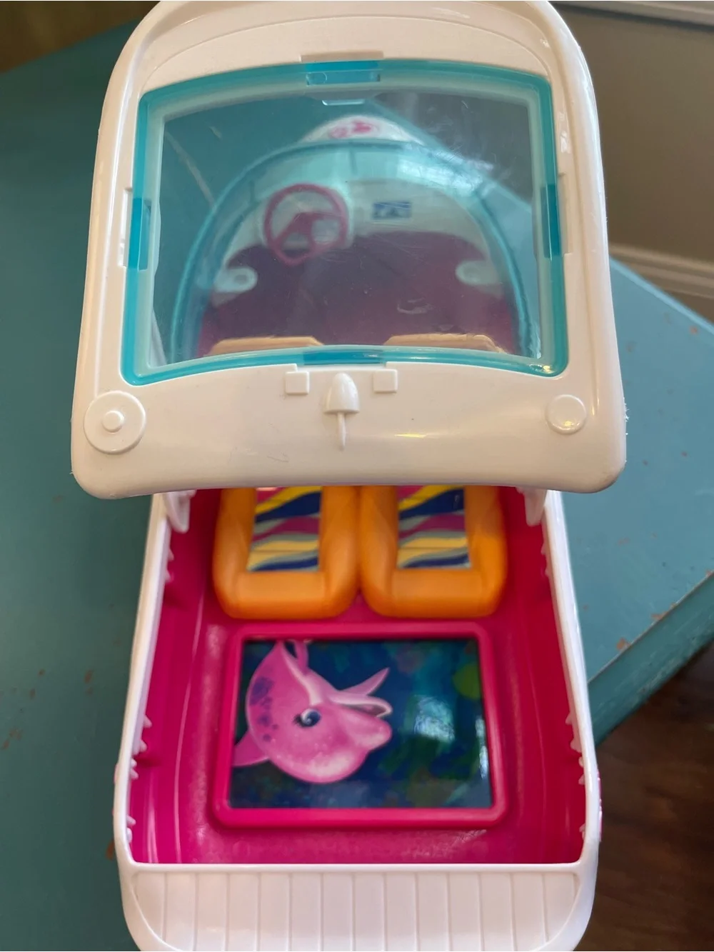 Barbie “Dolphin Magic” Ocean View Speed Boat - Pink/White - 2016 Mattel